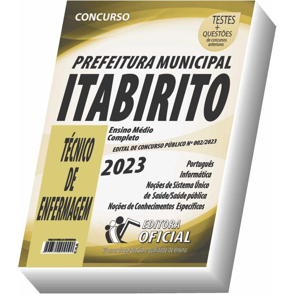 Apostila Prefeitura de Itabirito - MG - Técnico em Enfermagem