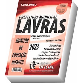 Apostila Prefeitura de Lavras - MG - Monitor de Educação Infantil