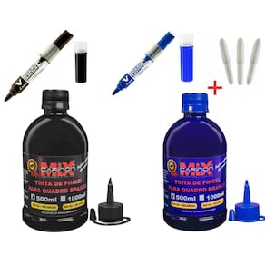 Combo Tinta Marcador De Quadro Branco 500Ml +2 Pincel Pilot
