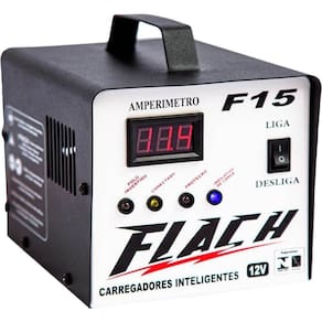 Carregador De Bateria 15A/12V - Bivolt - Automático - F15 - Flach