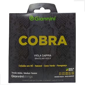 Encordoamento Viola Giannini Tensão Média Cebolão Em Ré