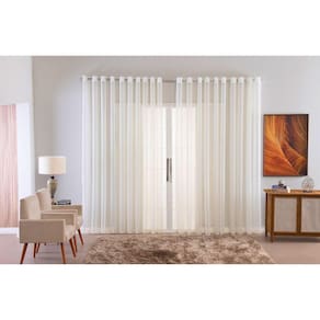 cortina para sala voal liso transparente delicate 6,00x2,80