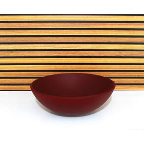 Cuba Vidro Redonda 30Cm Vermelho Fosco Com Valvula