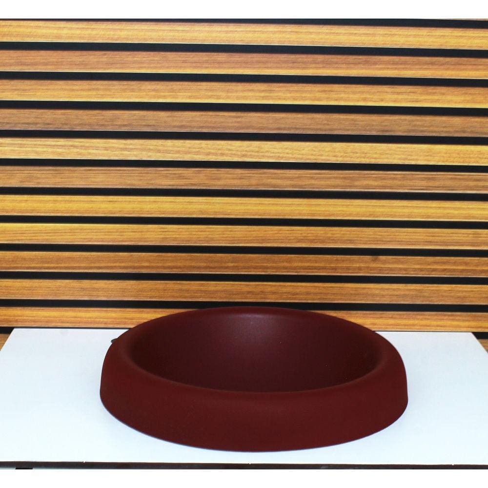 Cuba Vidro Chapeu 32Cm Vermelho Fosco Com Valvula