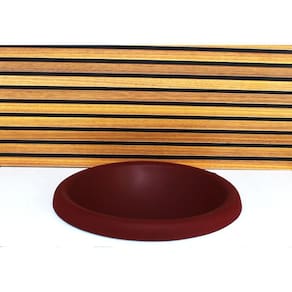 Cuba Vidro Chapeu 42Cm Vermelho Fosco Com Valvula
