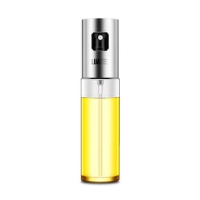 Pulverizador Azeite Vinagre Dosador Spray Borrifador Vidro Inox Prata