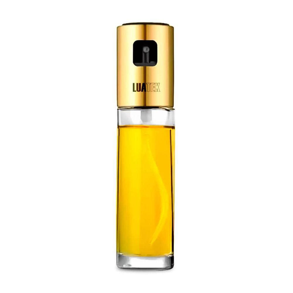 Pulverizador Azeite Vinagre Dosador Spray Borrifador Vidro Inox Dourado