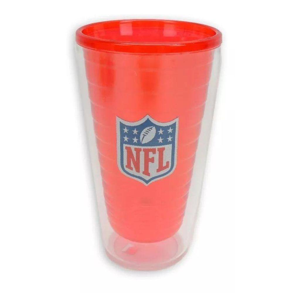 Copo Cerveja NFL Vermelho 450 ML Parede Dupla - Marca NFL