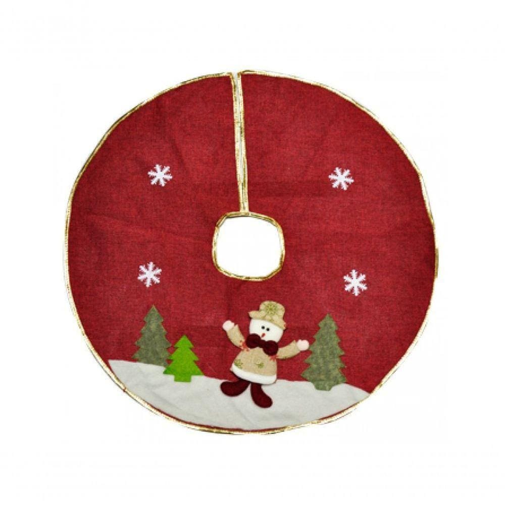 Saia árvore De Natal Decorada Vm Boneco De Neve Ski 60cm