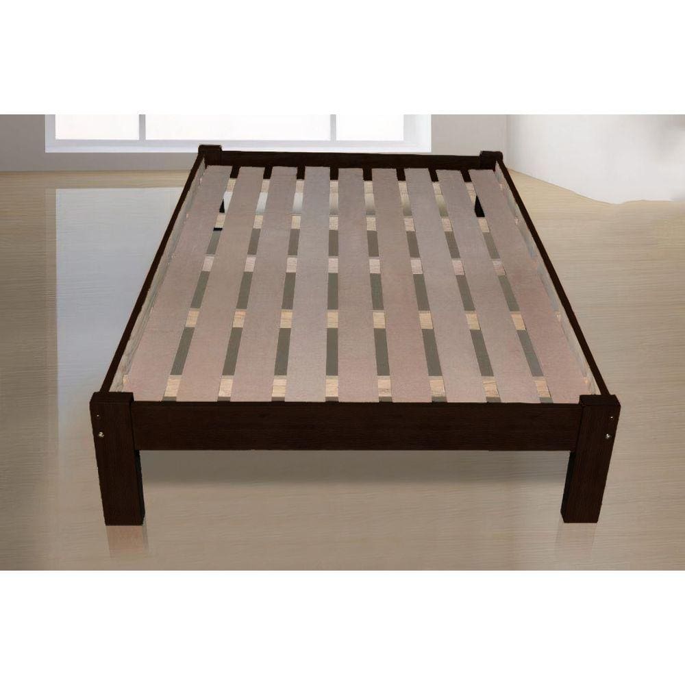 Cama Queen Size Turca de Madeira Maciça Angelim Pedra/Tauari