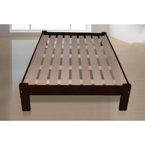 Cama Queen Size Turca de Madeira Maciça Angelim Pedra/Tauari