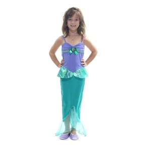 Fantasia Sereia Princesa Infantil Vestido Longo Festa Peixe