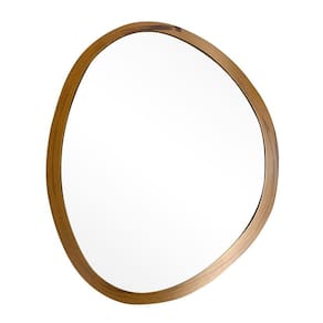 Espelho Decorativo Emoldurado Orgânico 58cm x 70cm E2G Design Freijó