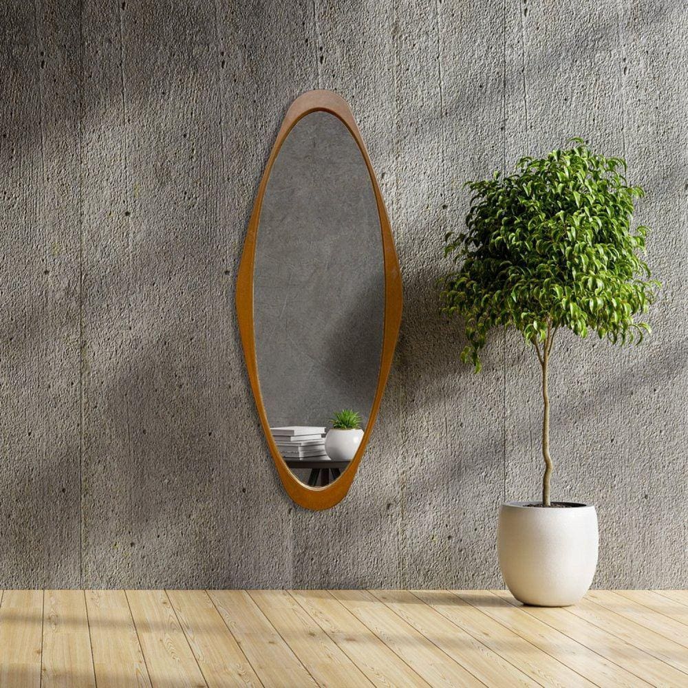 Espelho Emoldurado Orgânico Antique E2G Design Freijó