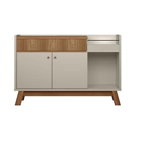 Aparador Buffet 2 Portas 133 cm Lucca Amendoa/Off White