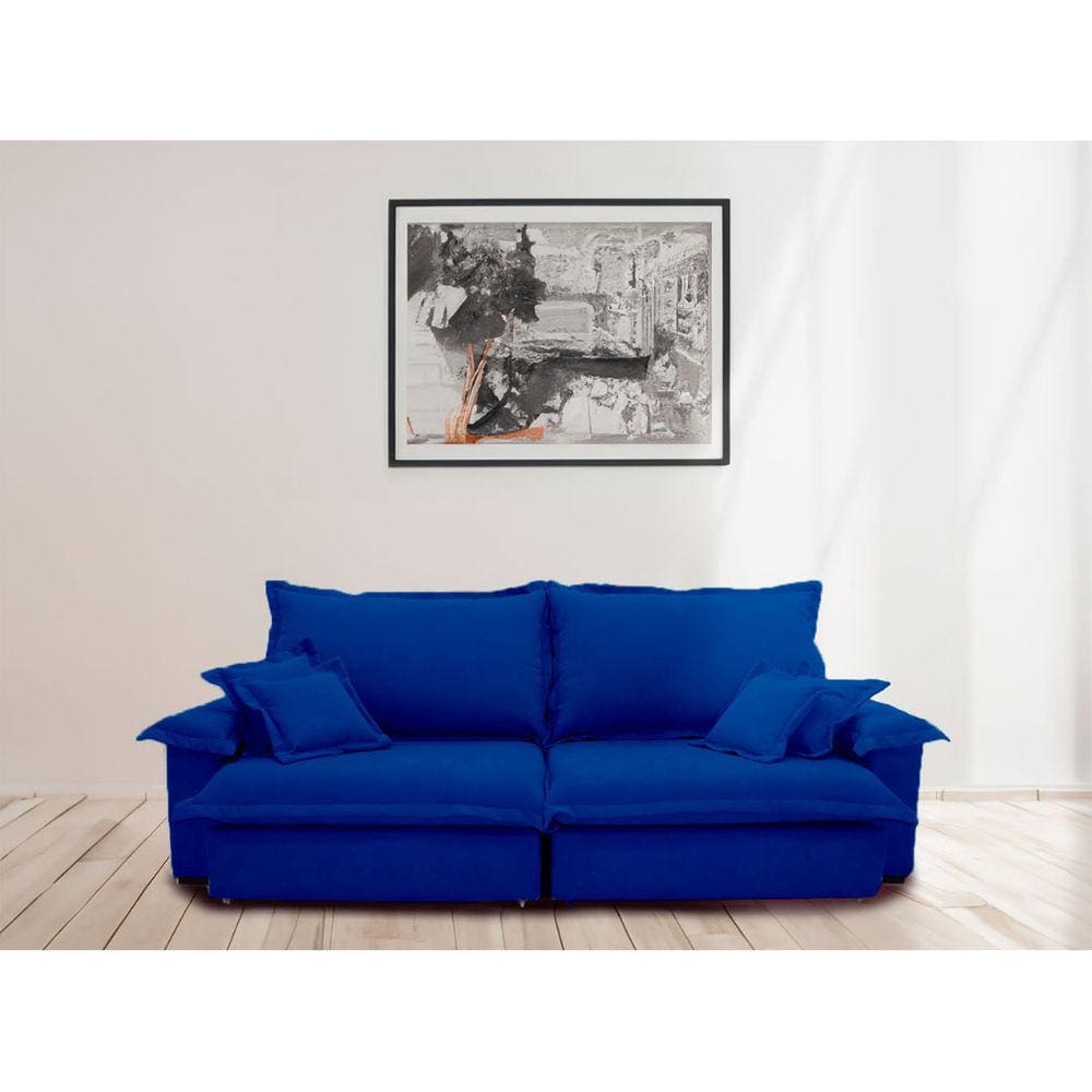 Sofá Paris 2.30m Retrátil e Reclinável Super Pillow