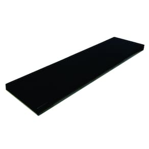 Prateleira Simples Preta 80x15 cm Com Suporte Em Mdf