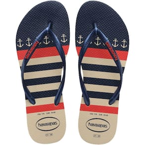 Chinelo Casual Feminino Dedo Borracha Havaianas Slim Nautical