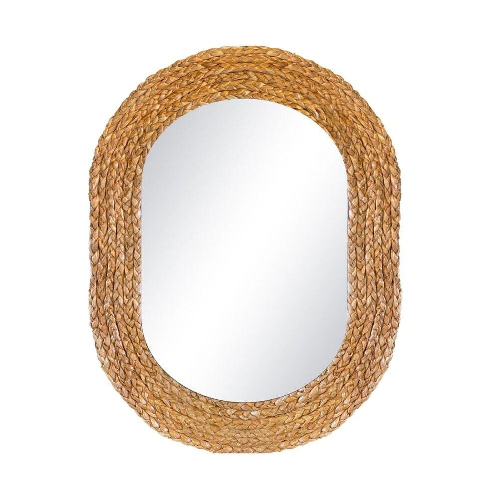Espelho Decorativo Oblongo Marrom Taboa 60x80cm In House Decor Marrom