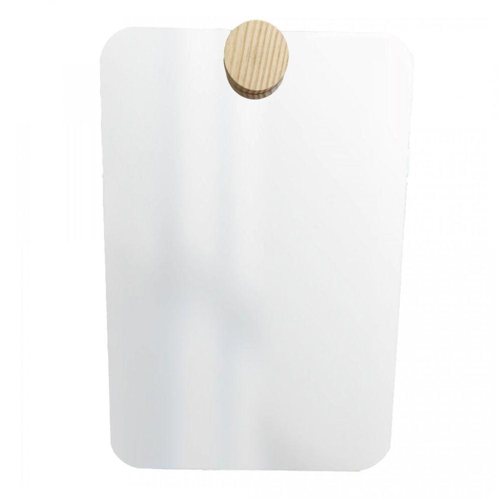 Espelho Decorativo Retangular com Aplique Redondo Pinus Incolor