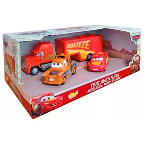 Conjunto - Carros Disney - Trio Aventura - McQueen Mate Mack - Toyng