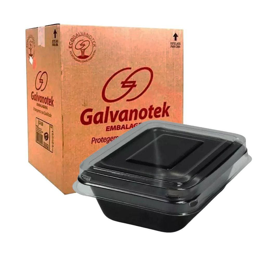 Bandeja Forneável Tampa 500Ml Lasanha Galvanotek G-206 C/100