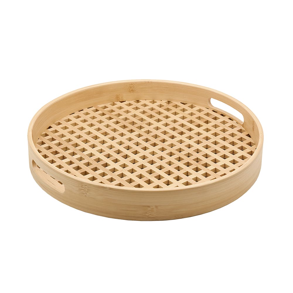 Bandeja de Bambu Oikos Vazada 35cm Redonda
