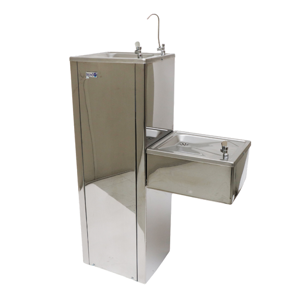 Bebedouro Conjugado Purificador Tipo Pressão Linha BRX 40 Inox Begel