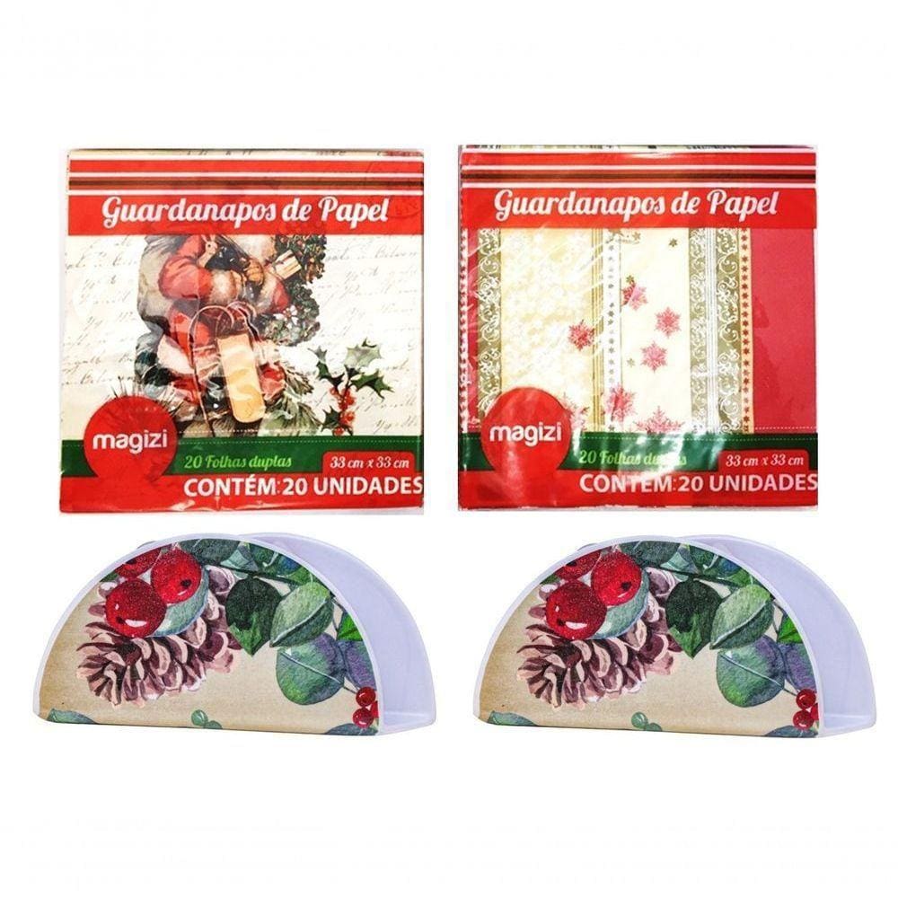Kit 2 Porta Guardanapo Melamina Natal E Guardanapos De Papel