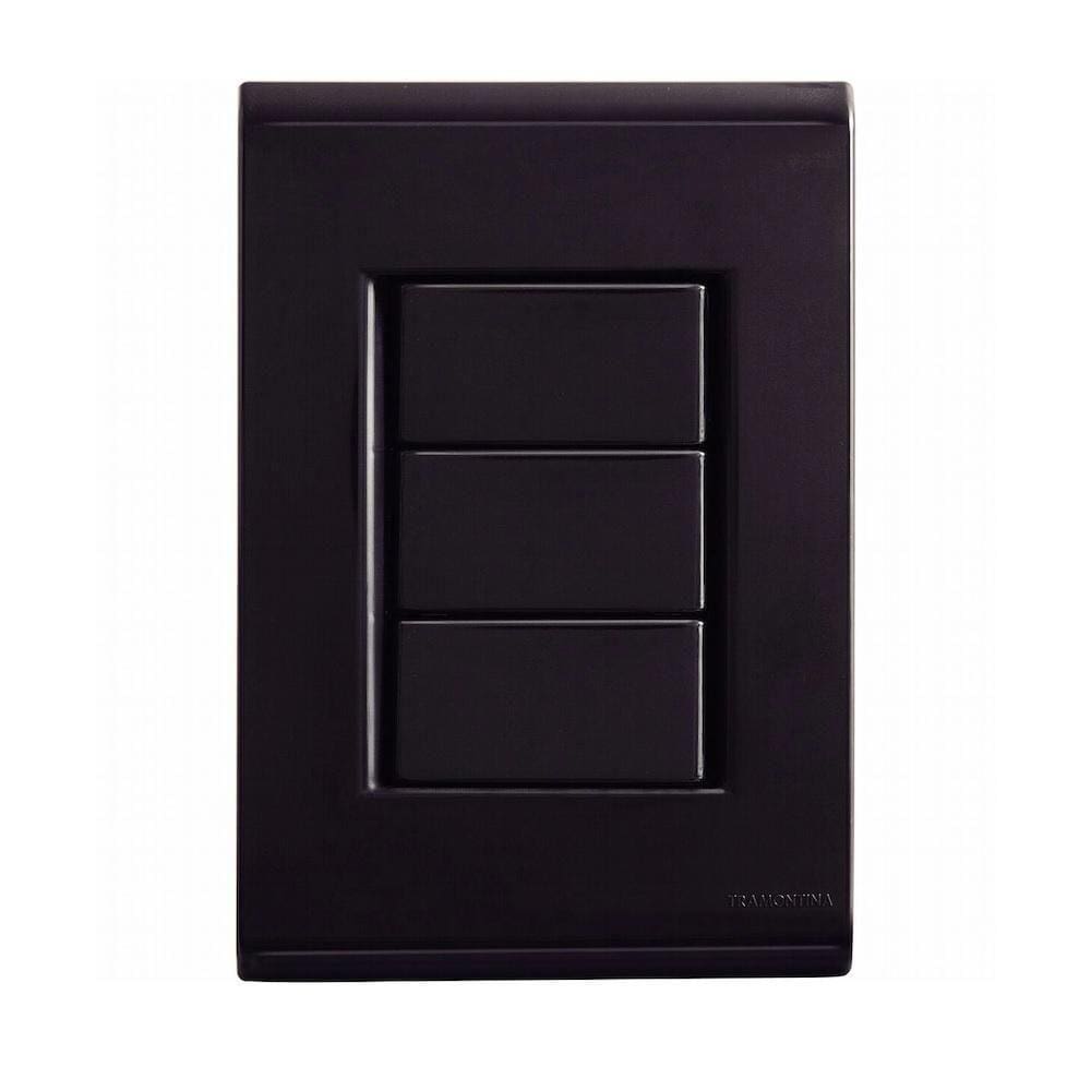 Placa 4x2 Cega Grafite Tramontina Liz