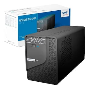 Nobreak 600va Sms Lite, Entrada Bivolt Automático, Saída 115v, 4 Tomadas - 29202