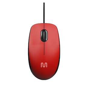 Mouse Com Fio MF400 Clique Silencioso Conexão USB 1200dpi Cabo de 180cm 3 Botões Vermelho Multi - MO390