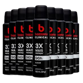 Kit Desodorante Aerosol Bozzano Clinical Clean 150ml - 9 unindades