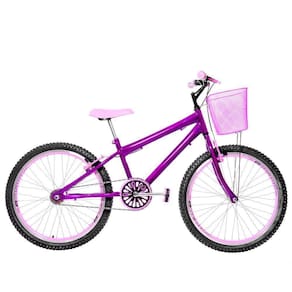 Bicicleta Infantil Feminina Aro 24 Aero Cor Violeta E Rosa