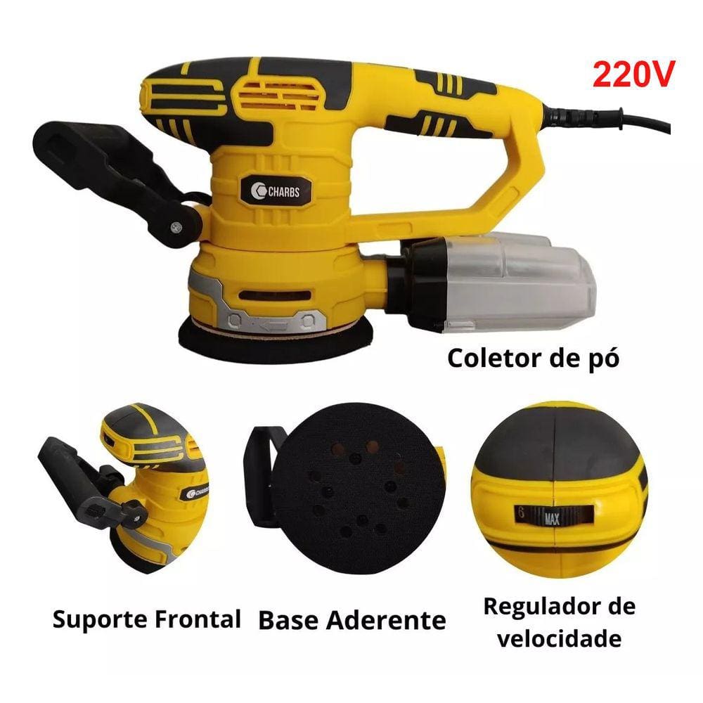 Lixadeira Roto Orbital C/ Suporte 450W - CHARBS