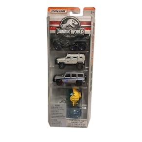 Kit 5 Miniaturas Matchbox Jurassic Park World Escala 1/64