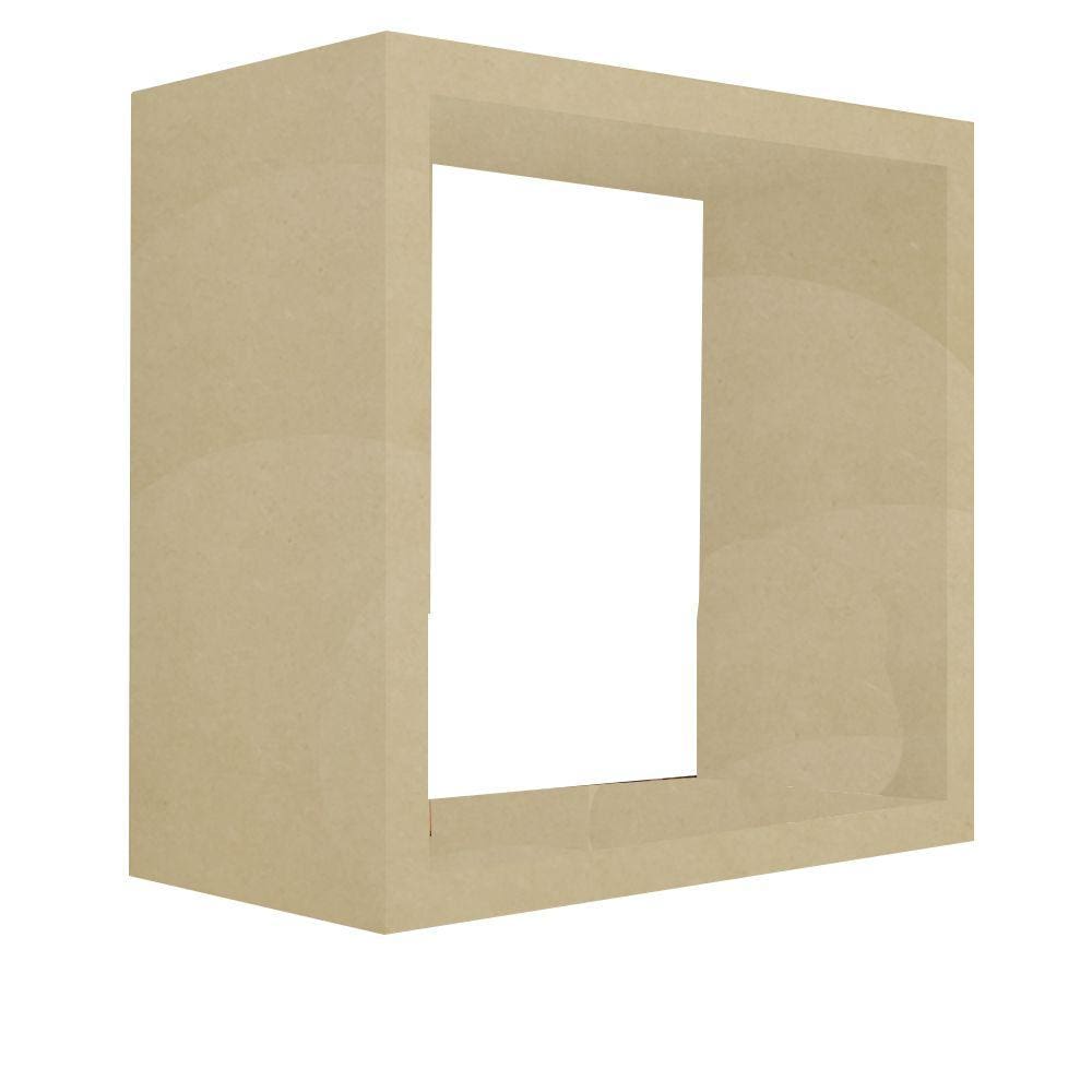 Nicho Decorativo 50X50X15 cm Natural Em Mdf