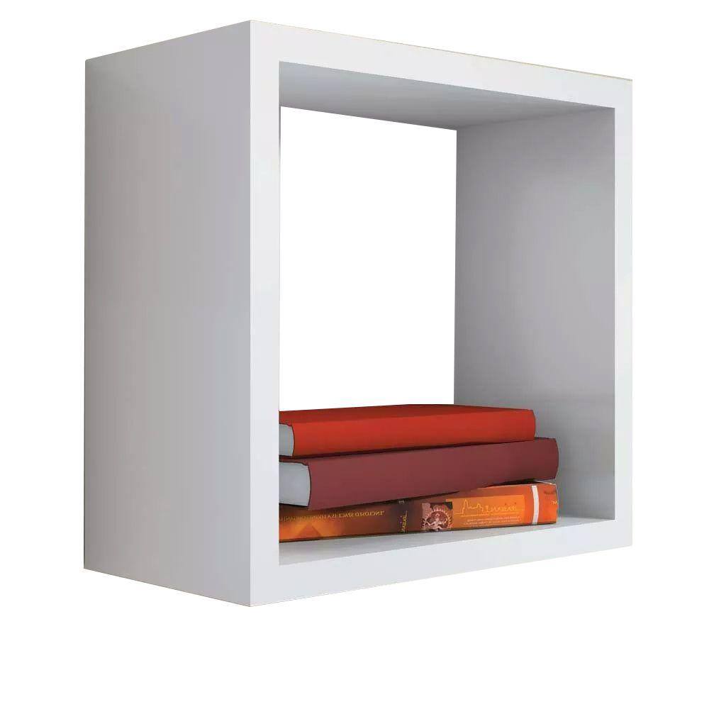 Nicho decorativo 20x20x20 Cm Branco Em  Mdf