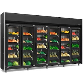 Refrigerador Vertical Hortifruti 6 Portas de Vidro GEAS6PLB Gelopar