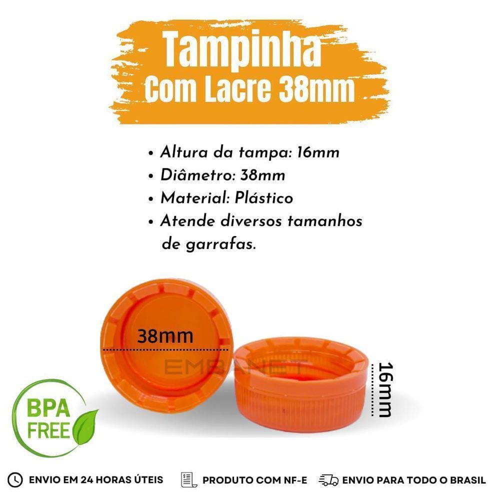 Tampa Lacre 38mm | Em banet | 500 unidades