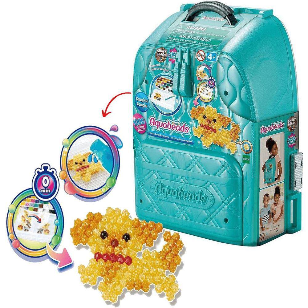 Brinquedo Aquabeads Maleta Deluxe Craft Backpack 1000 Beads