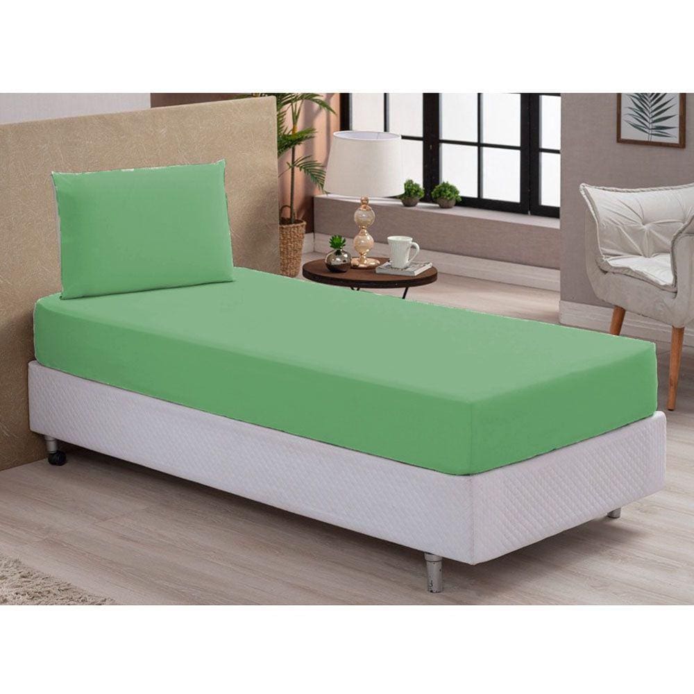 Jogo de Lençol 2 peças Solteiro cama Microfibra Elástico 30cm