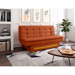 Sofa Cama com Baú Berilo Terracota