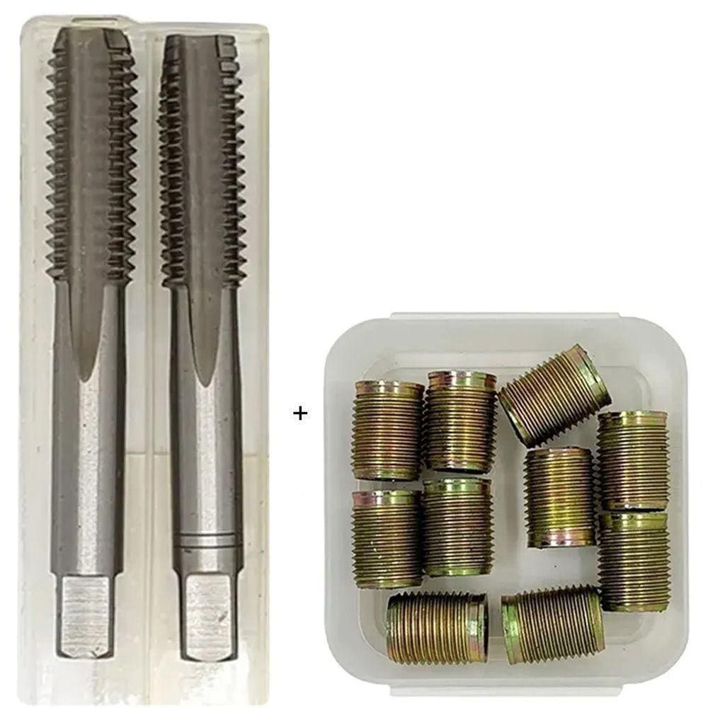 Kit Macho Manual Aço Liga Mf12x1,25 + Rosca M10x1,0 - M12x1,25 - 10 Pçs