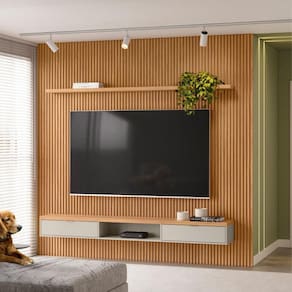 Painel para Tv de até 75 Polegadas 260cm Ripado Modular 2.6 Línea Brasil