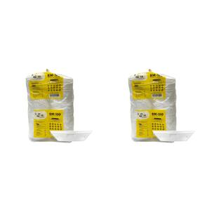 Kit de 2 Pacotes de Marmitex de Isopor 500ml sem tampa Bom Apetite com 100 unidades