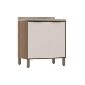 Balcão de Cozinha 80cm 2 Portas com Tampo Aspen Luciane Móveis