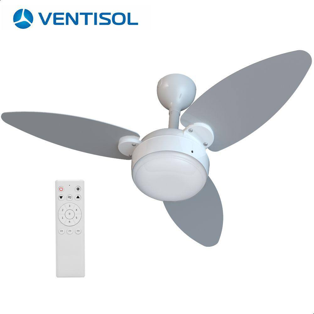 Ventilador De Teto Elluz Br 3P C/R Inverter Bivolt Ventisol