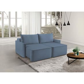 Sofá Retrátil 160cm 2 Lugares Moon 2324 Azul