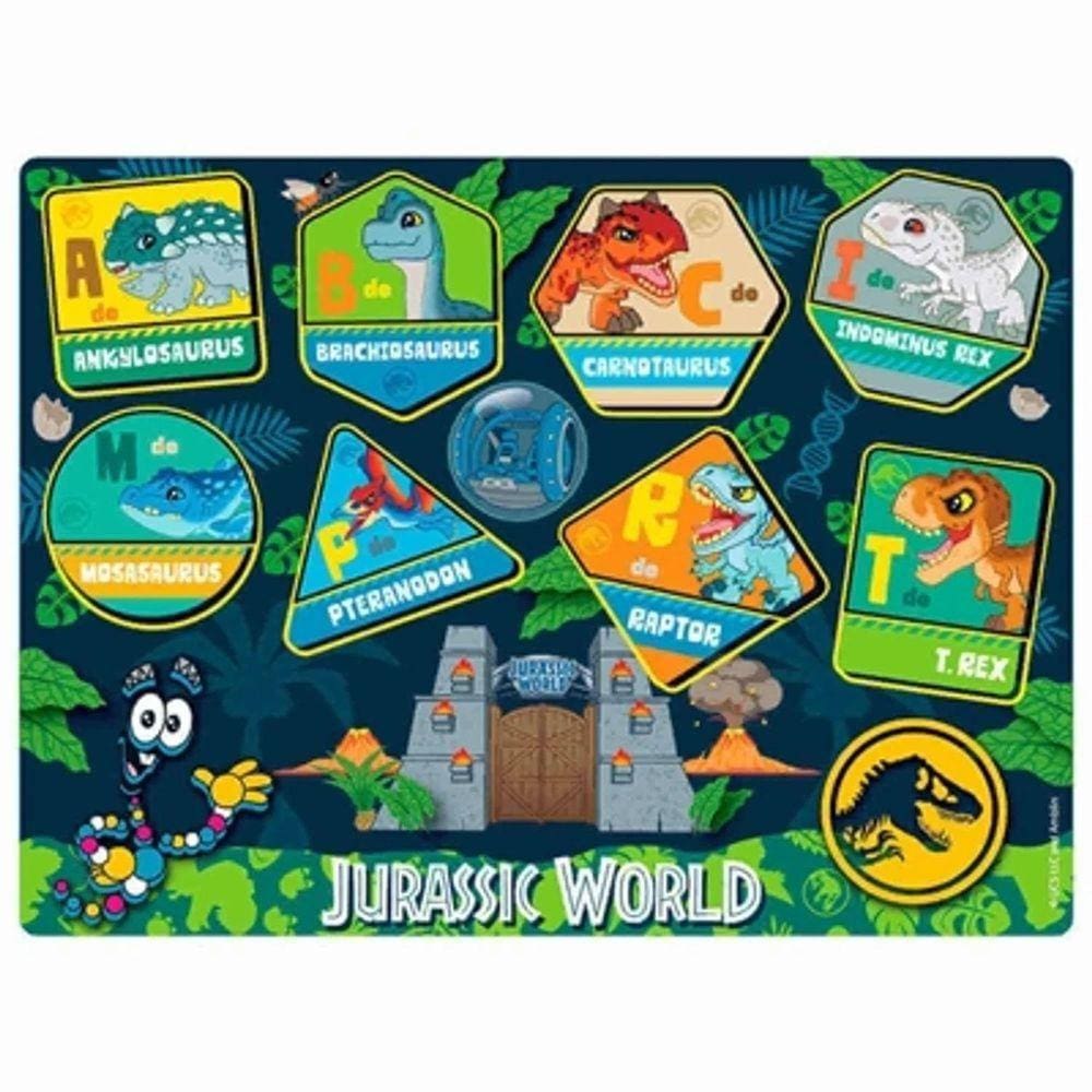 Jogo Encaixe as Formas Jurassic 9 Peças 2051 - Mimo
